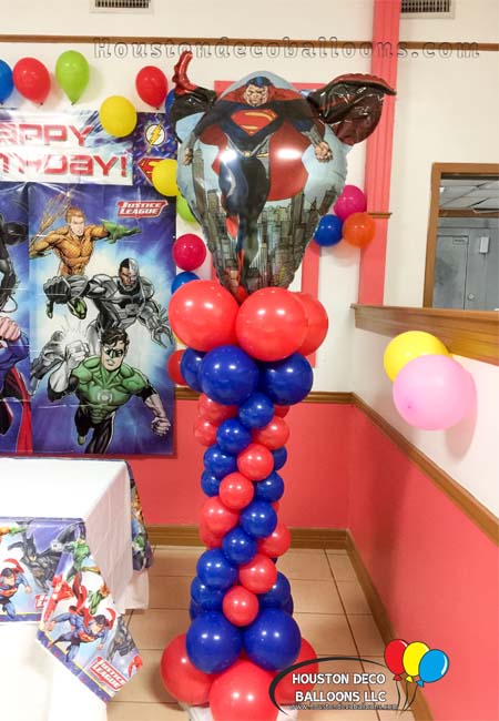 superman balloon column 