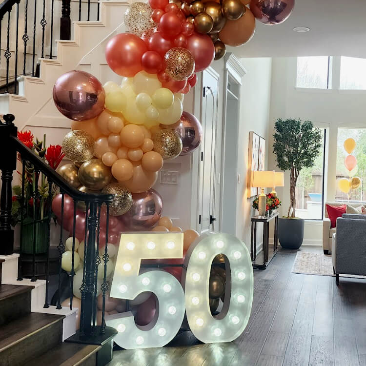 50th birthday celebration decorations